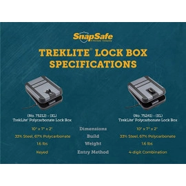 Snapsafe Treklite Lock Box with TSA Combination Lock X-Large - 75241